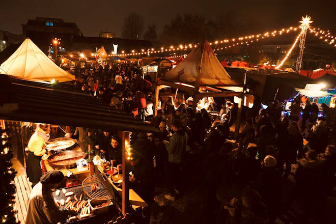 Impressionen von der Historischen Weihnacht in Berlin-Friedrichshain