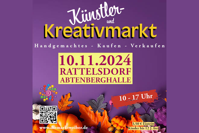 Herzlich Willkommen zum Künstler- und Kreativmarkt in Rattelsdorf 2024!