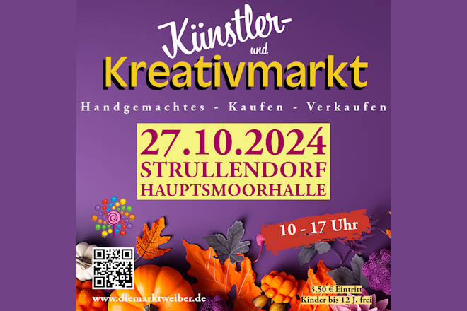 Herzlich Willkommen zum Künstler- und Kreativmarkt in Strullendorf 2024!